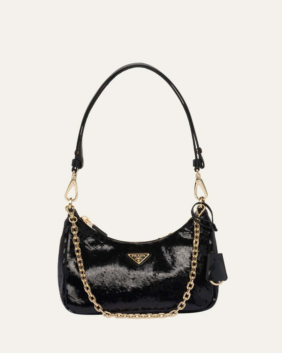 Sequin Pouch Shoulder Bag